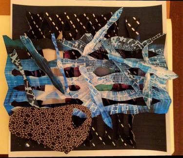 Original Modern Abstract Collage by Melvin Clive Bird