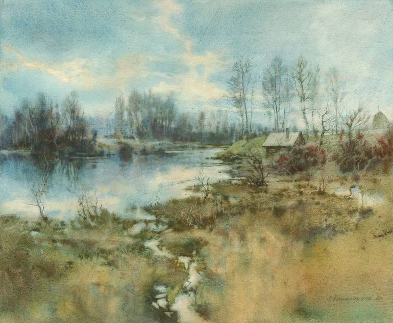 Original Landscape Painting by Oleg Pomerantsev