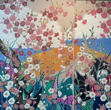 Original Abstract Expressionism Botanic Paintings by Anika Savage