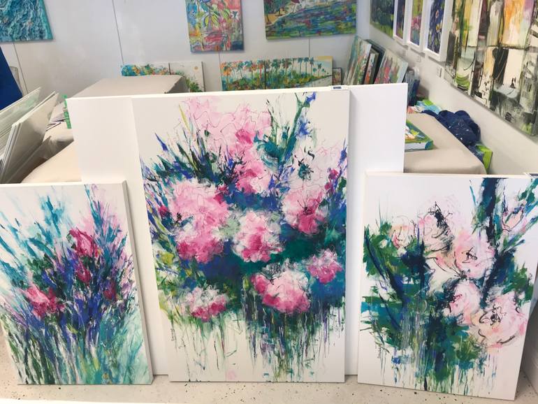 Original Abstract Botanic Painting by Anika Savage