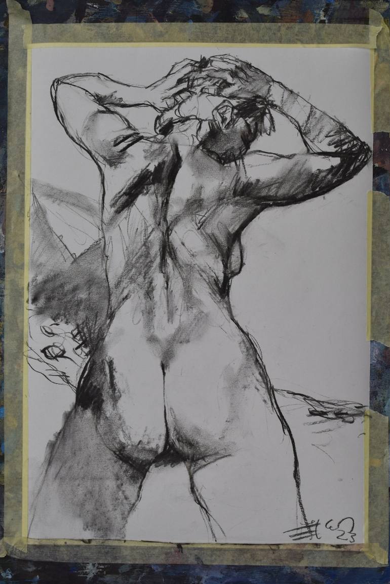 Original Contemporary Nude Drawing by Goran Žigolić