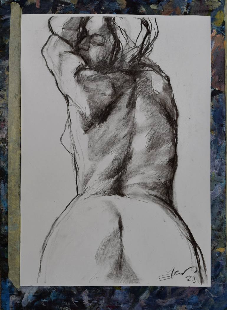 Original Figurative Nude Drawing by Goran Žigolić