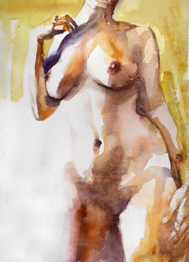 Nude  in the yellow room thumb