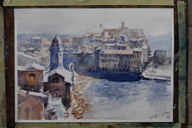 Original Figurative Cities Painting by Goran ŽIgolić