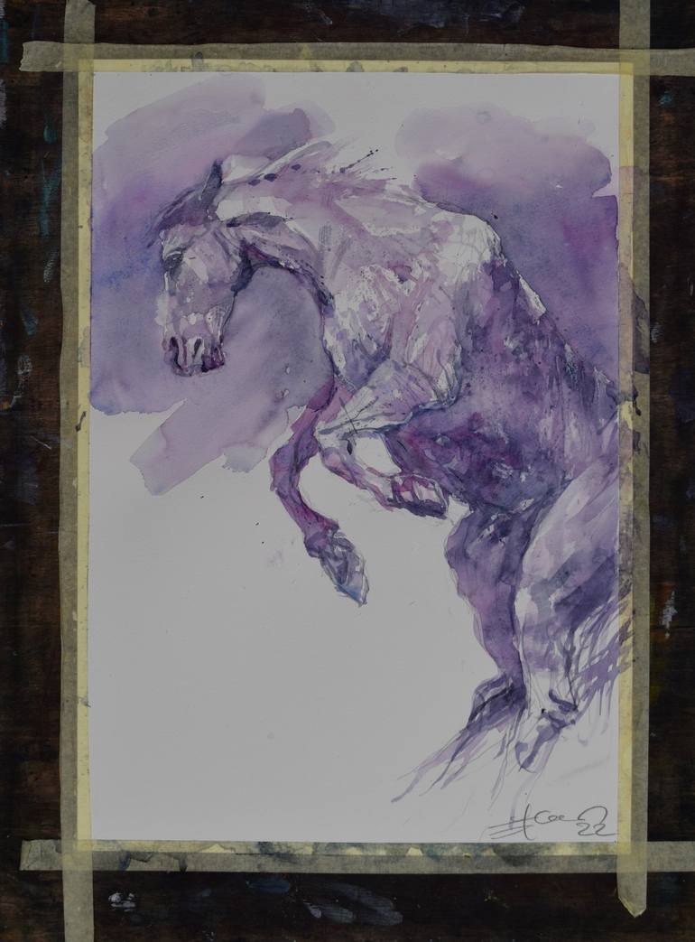 Original Figurative Horse Painting by Goran Žigolić