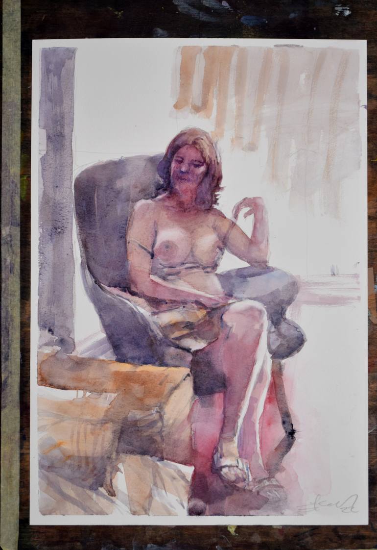 Original Figurative Nude Painting by Goran ŽIgolić