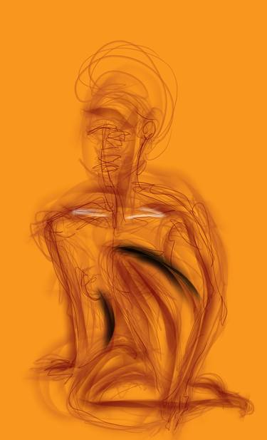 Original Figurative Body Drawings by Raj Persaud