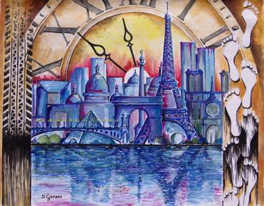 Print of Abstract Cities Paintings by Geni Gorani