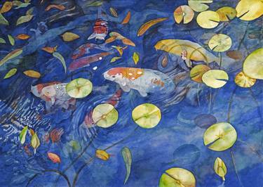 Original Fish Painting by Gayle Mahoney