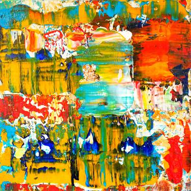 Abstract Painting red blue yellow 03464 thumb