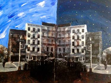 Original Expressionism Cities Painting by Lilly Persia