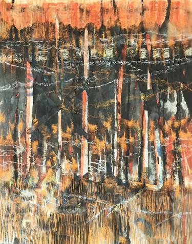 Print of Abstract Expressionism Landscape Mixed Media by kah wah tan