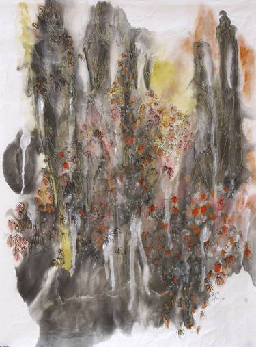 Print of Abstract Expressionism Landscape Mixed Media by kah wah tan