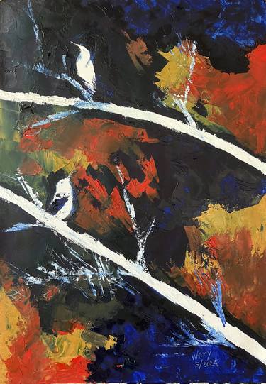 Original Abstract Expressionism Nature Paintings by kah wah tan