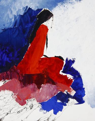 Original Abstract Expressionism Women Paintings by kah wah tan