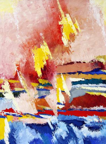 Print of Abstract Expressionism Landscape Paintings by kah wah tan