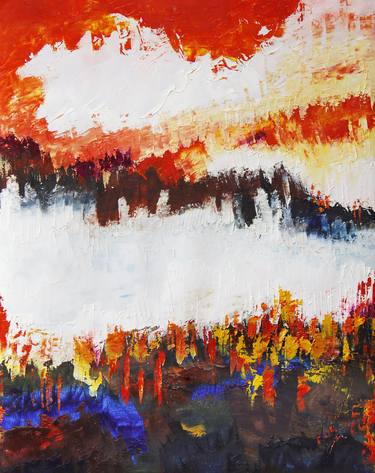 Print of Abstract Expressionism Landscape Paintings by kah wah tan
