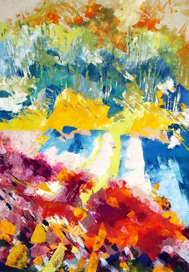 Print of Abstract Expressionism Landscape Paintings by kah wah tan