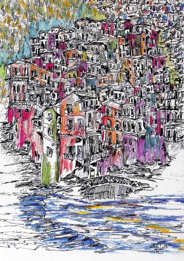 Original Abstract Expressionism Landscape Drawings by kah wah tan