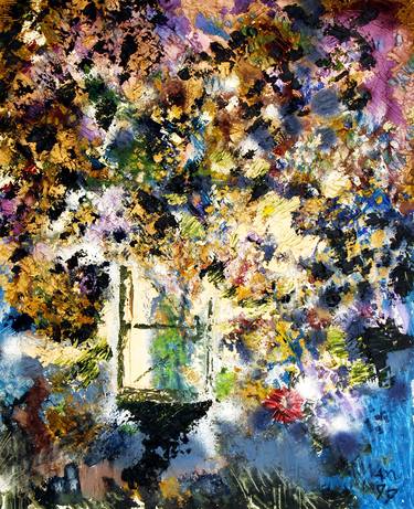 Print of Abstract Expressionism Floral Paintings by kah wah tan