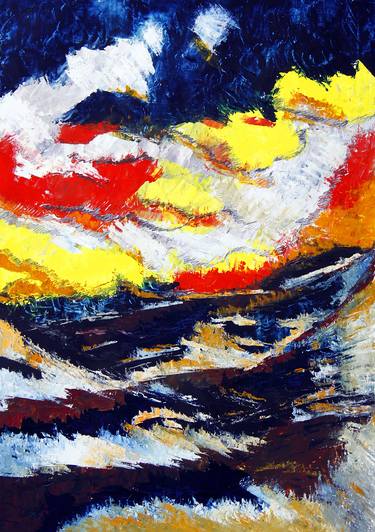 Original Abstract Expressionism Landscape Paintings by kah wah tan