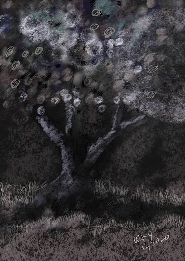 The tree on a moonless night thumb