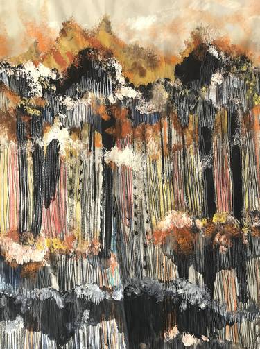 Original Abstract Expressionism Landscape Mixed Media by kah wah tan
