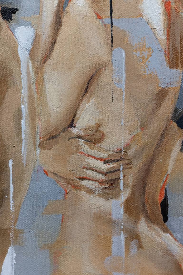 Original Glitch Nude Painting by Eduardo Landa