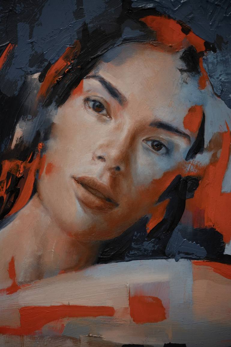 Original Expressionism Women Painting by Eduardo Landa