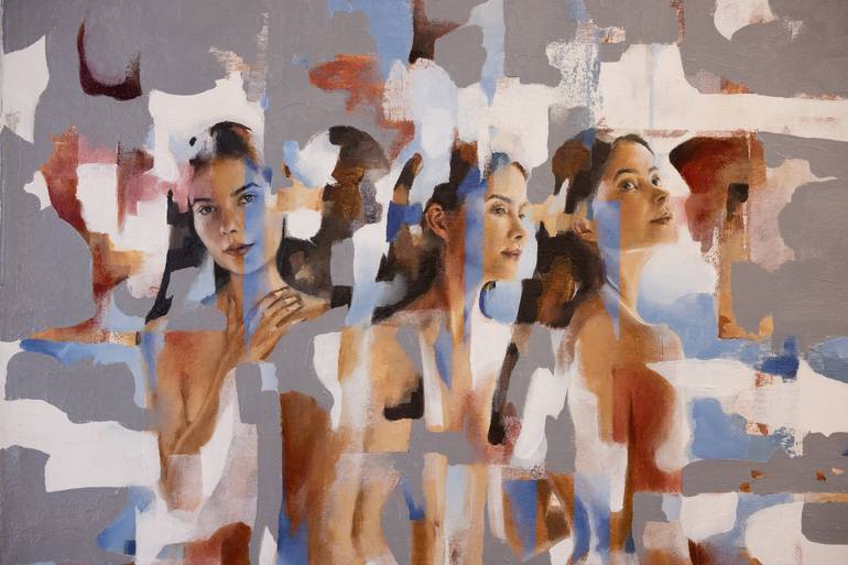 Original Expressionism Nude Painting by Eduardo Landa