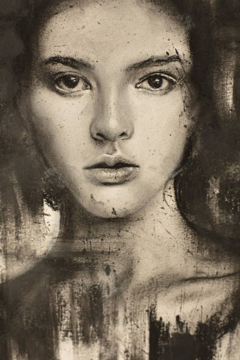 Original Portrait Drawing by Eduardo Landa