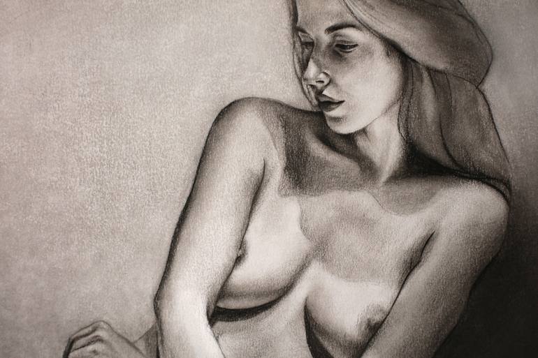 Original Figurative Nude Drawing by Eduardo Landa