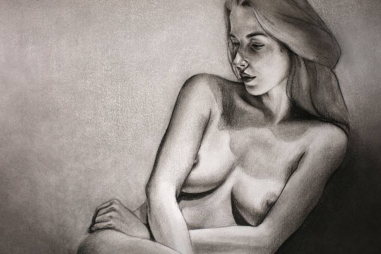 Original Figurative Nude Drawing by Eduardo Landa