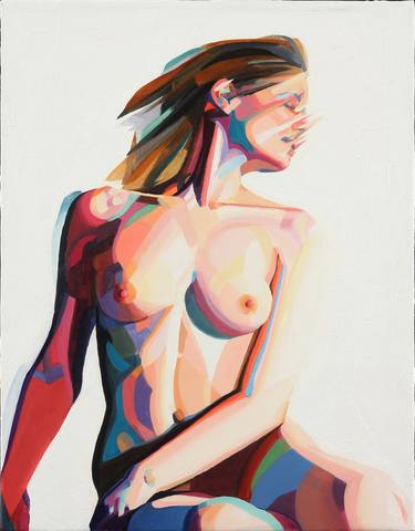 Print of Abstract Nude Paintings by Yi Shin Chiang