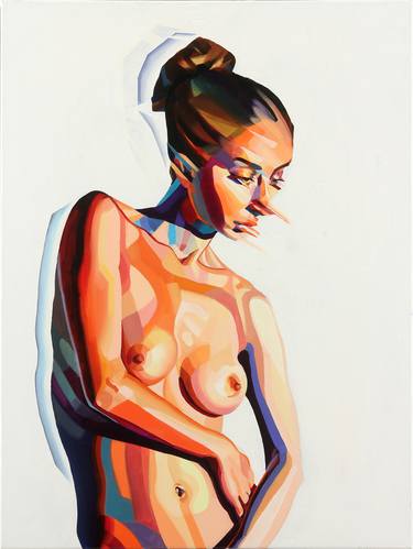 Original Abstract Nude Paintings by Yi Shin Chiang