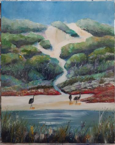 Original Impressionism Beach Painting by Kym Ware