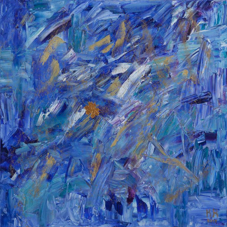 Fifty Shades Of Blue Painting By Kitanna Ria Saatchi Art