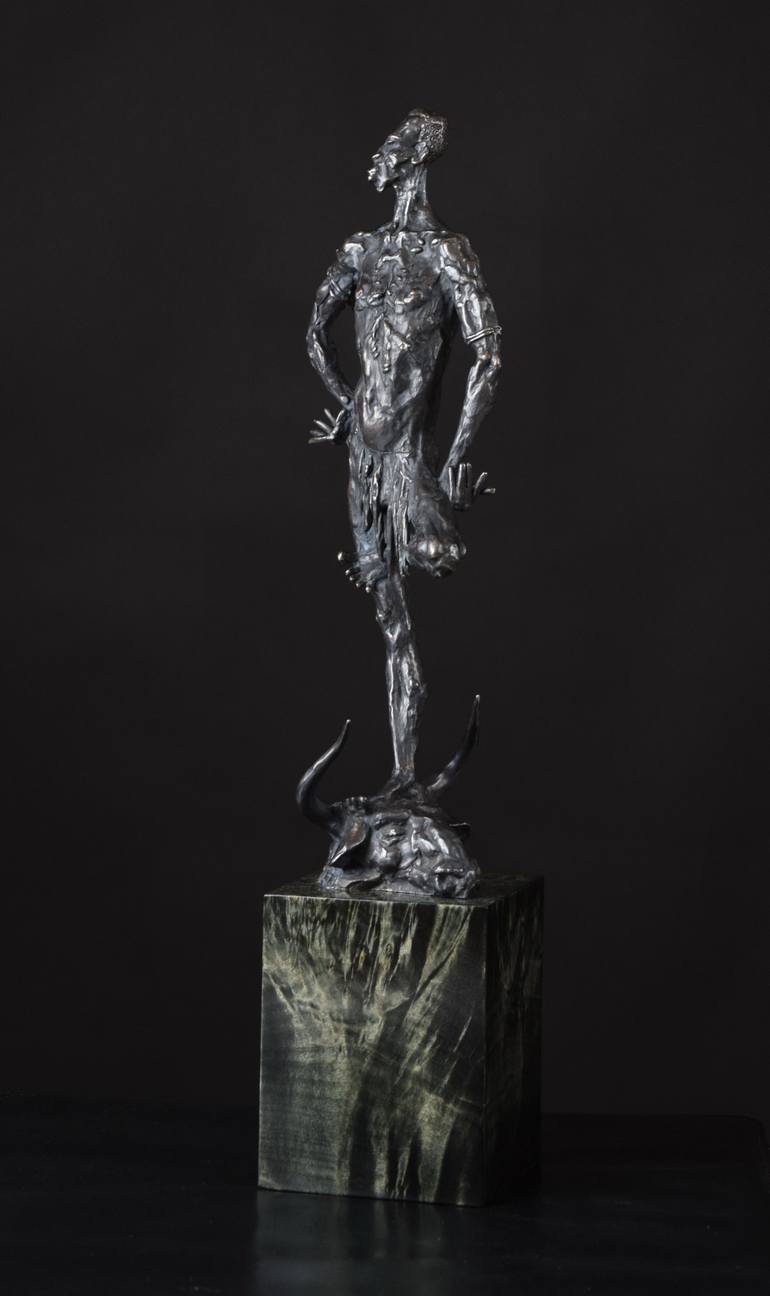 Original Expressionism Men Sculpture by Boris Krylov