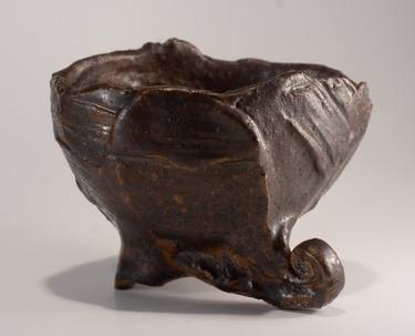 "Black Teashell" sculptural bowl thumb