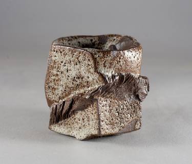 Wood fired Wabi Sabi Coffee Cup or Guinomi "Discovery" thumb