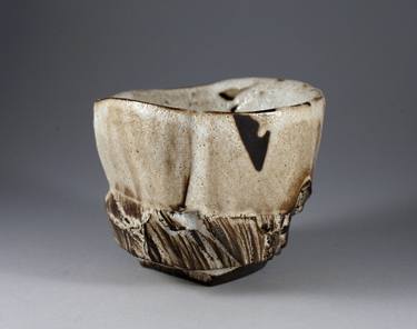 "Winter field Discovery" Handcut Tea Bowl (Chawan) thumb