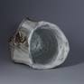 The very special coffee cup. Suitable also as guinomi for sake or other strong drinks. Black clay, white glaze. Good grip, pleasant in hand.
Created in a wabi-sabi aesthetic way.
Handcut, glazed and wood fired at Pottery Park studio Kiln in 2018.
volume about 190 ml