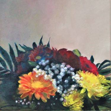 Original Floral Painting by Sarolta J Szabó