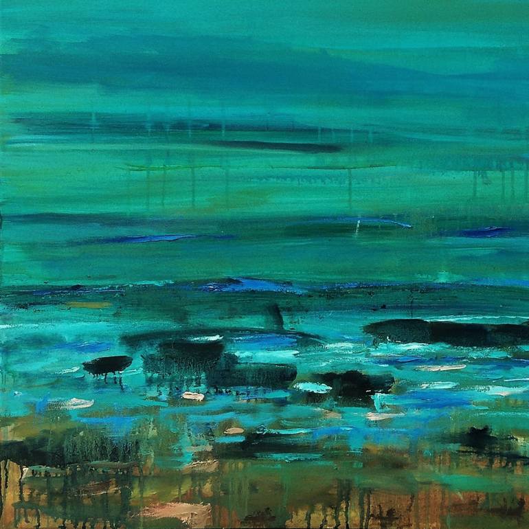 Original Abstract Seascape Painting by Nikki Wheeler