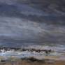 I love the drama of a storm and this painting is inspired by such times with the threatening clouds dominating the sky and the sea becoming rougher with each moment. Panted in mixed media to capture the atmosphere.