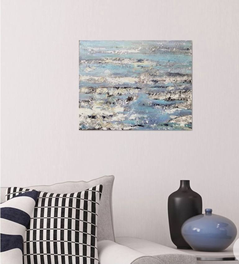 Original Abstract Seascape Painting by Nikki Wheeler