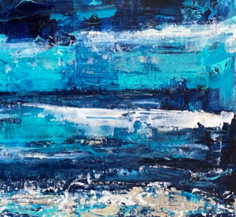 Original Abstract Seascape Painting by Nikki Wheeler