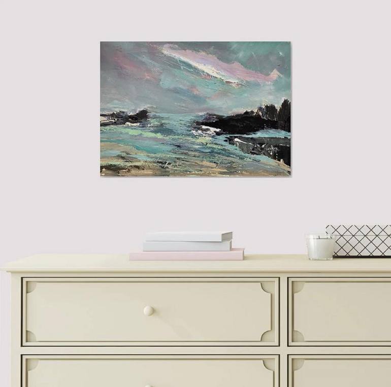 Original Abstract Seascape Painting by Nikki Wheeler