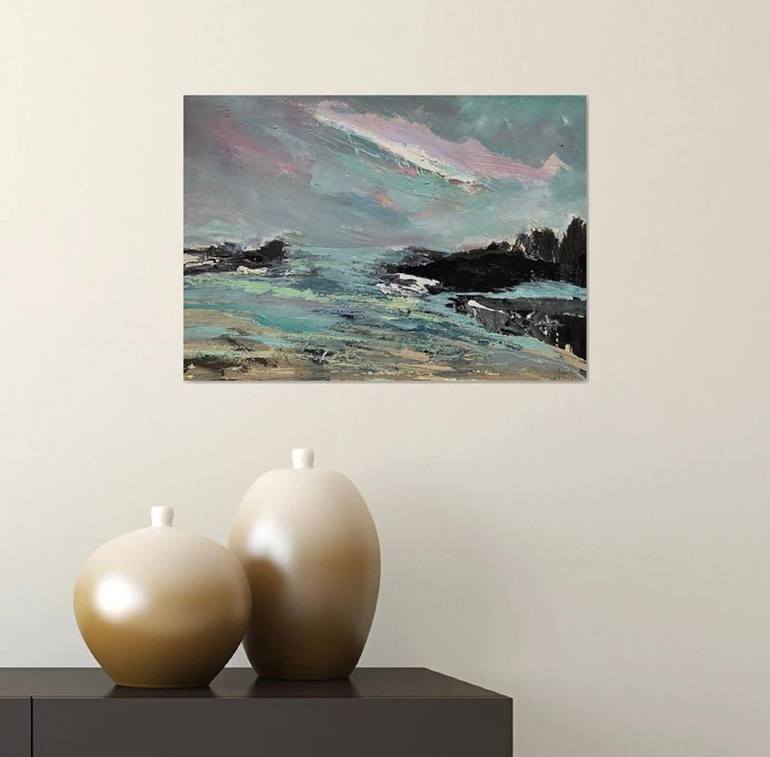 Original Abstract Seascape Painting by Nikki Wheeler