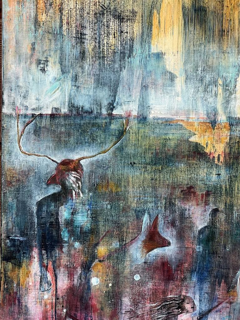 Original Abstract Expressionism Fantasy Painting by Isabelle Schenckbecher-Quint